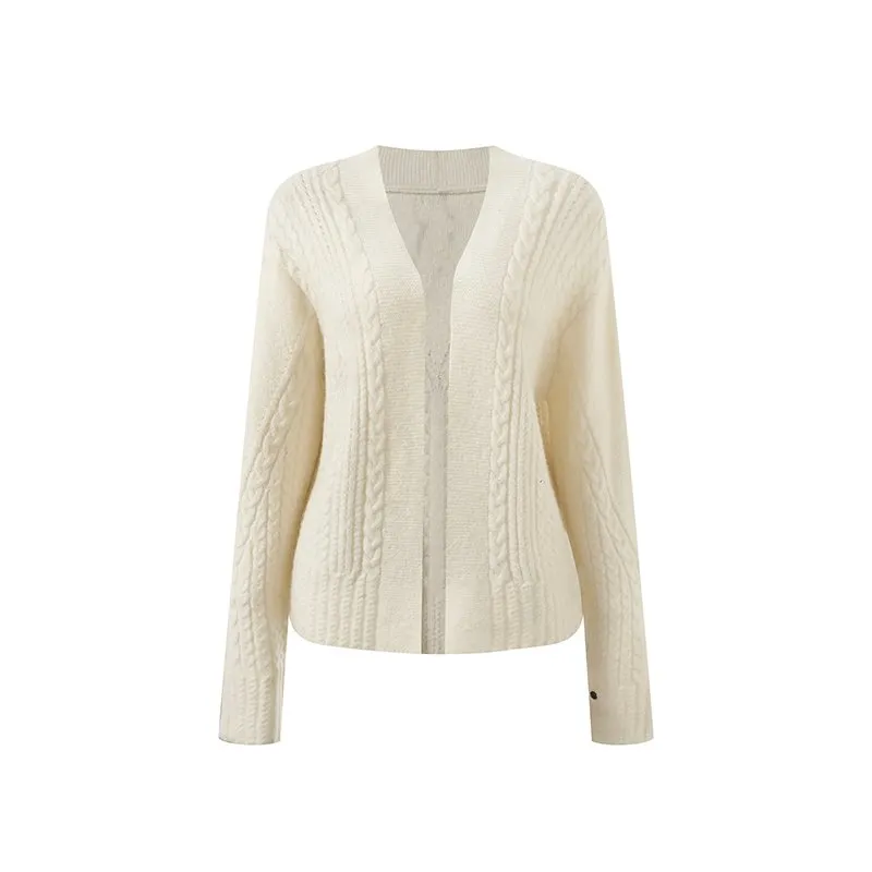 Women's Cream Knit Cardigan