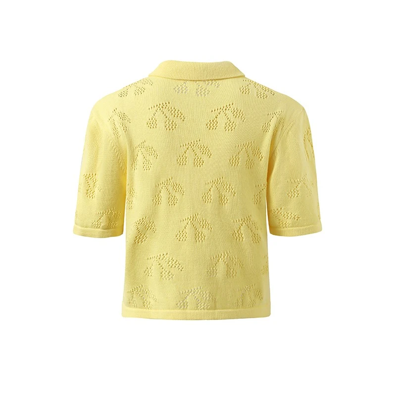 women's polo sweater short sleeve-1
